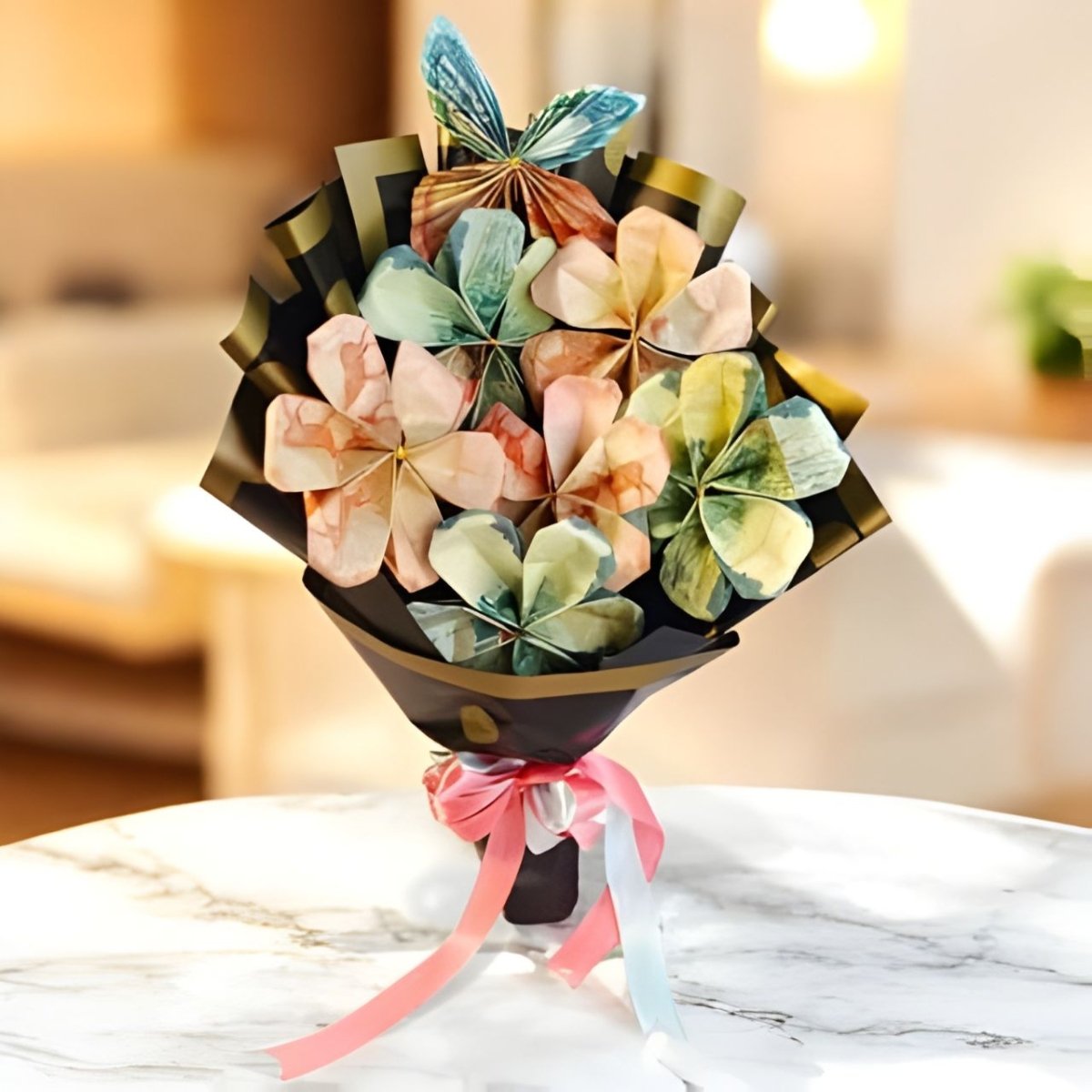 Floral Money Surprise Bouquet - Flowers to Nepal - FTN