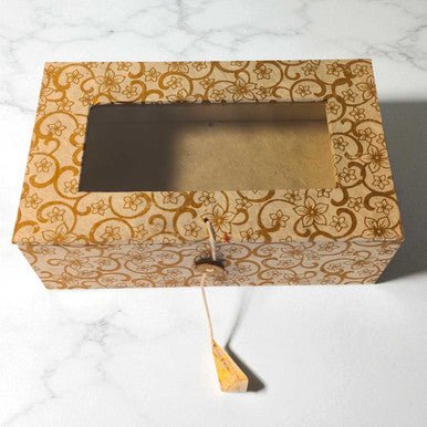 Floral Printed Paper Gift Box ( 8.5" x 5") - Flowers to Nepal - FTN