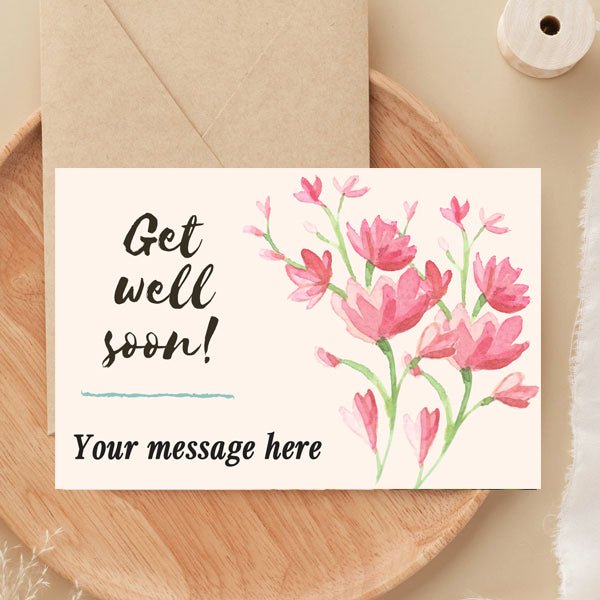 Floral Recovery Wishes Printed Card - Flowers to Nepal - FTN