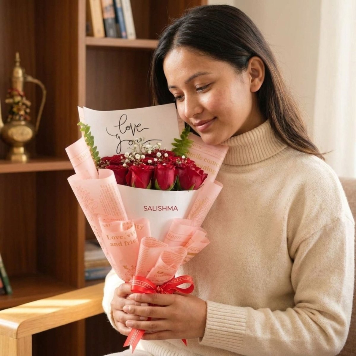 Flower Bouquet with Personalized Touch - Flowers to Nepal - FTN