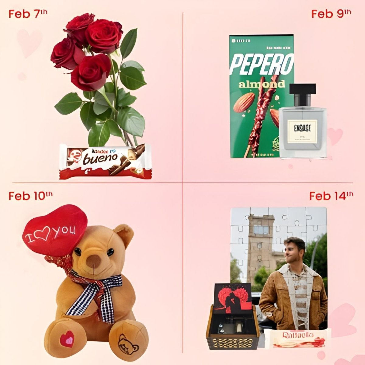 Four - Day Valentine Magic – Surprise Hamper for Him - Flowers to Nepal - FTN