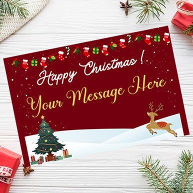 Frosty Christmas Greeting Card With Custom Message - Flowers to Nepal - FTN