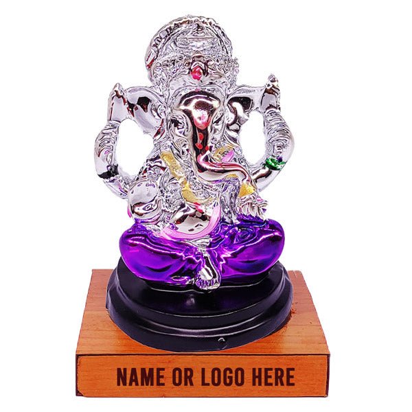 Ganesha Statue Carved on Custom Wooden Board - Flowers to Nepal - FTN