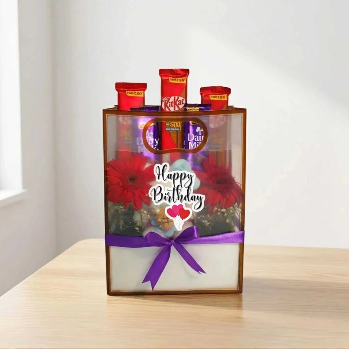Gerbera, Chocolate & Hello Kitty Birthday Gift Set - Flowers to Nepal - FTN