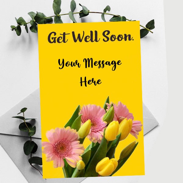 Get Well Soon Flower Design Printed Car - Flowers to Nepal - FTN