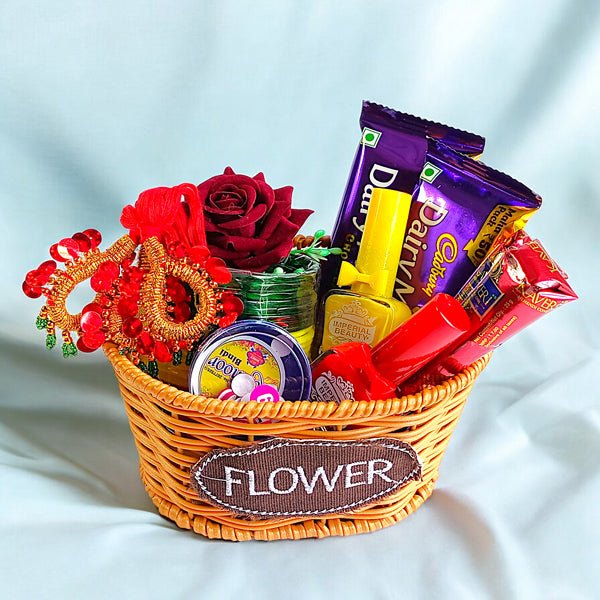 Gift Basket of Sweets and Accessories - Flowers to Nepal - FTN