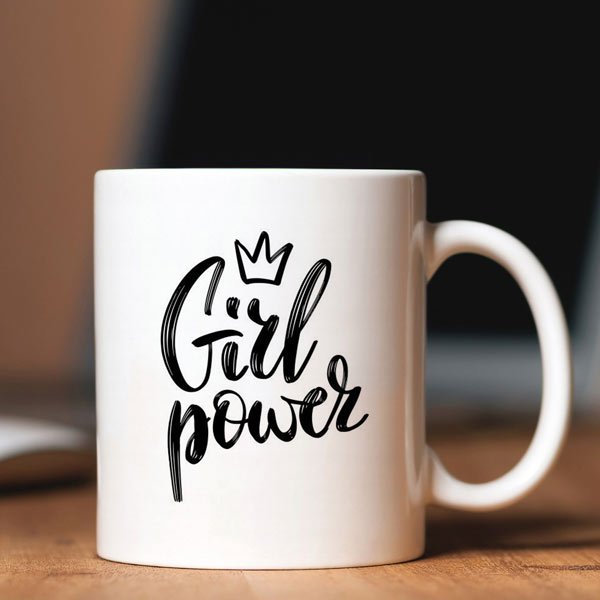 Girl Power Ceramic White Mug - Flowers to Nepal - FTN