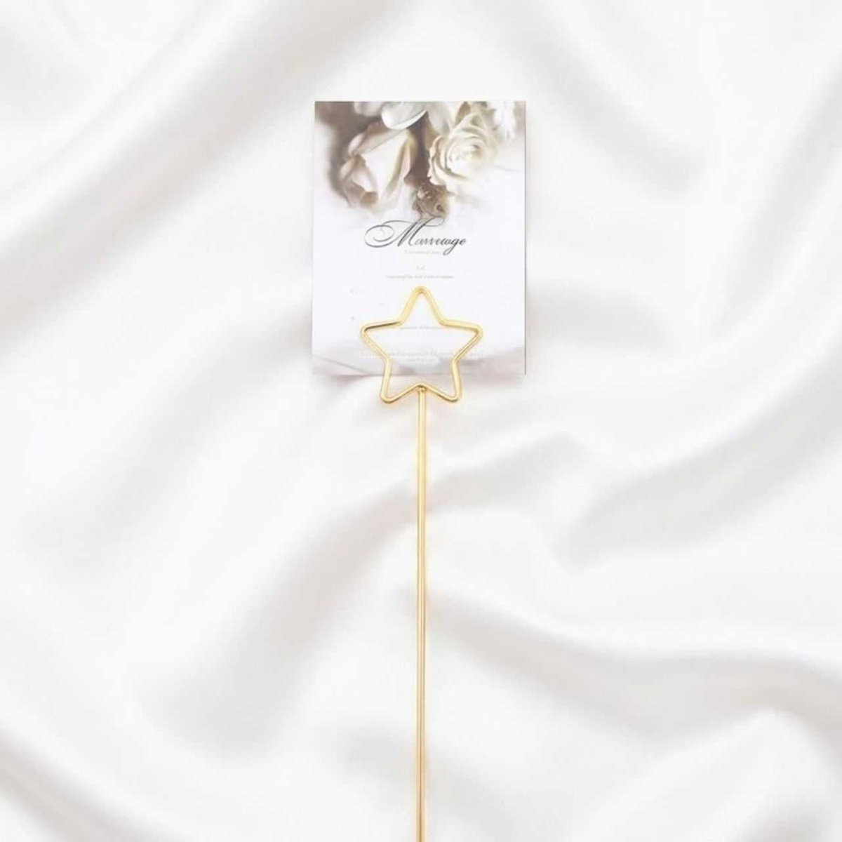 Gold Star Table Card Holder (Card Is Not Included) - Flowers to Nepal - FTN