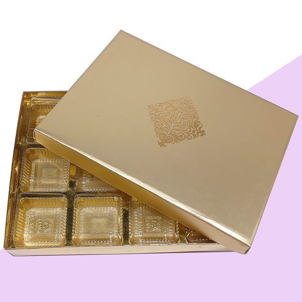 Golden Sweets Box (Large) - 12 Partition - Flowers to Nepal - FTN