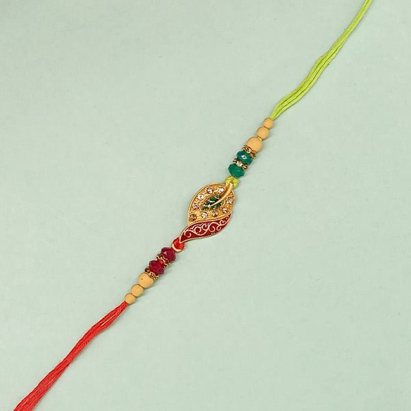 
                  
                    Green & Red Combination Traditional Design Rakhi - Flowers to Nepal - FTN
                  
                