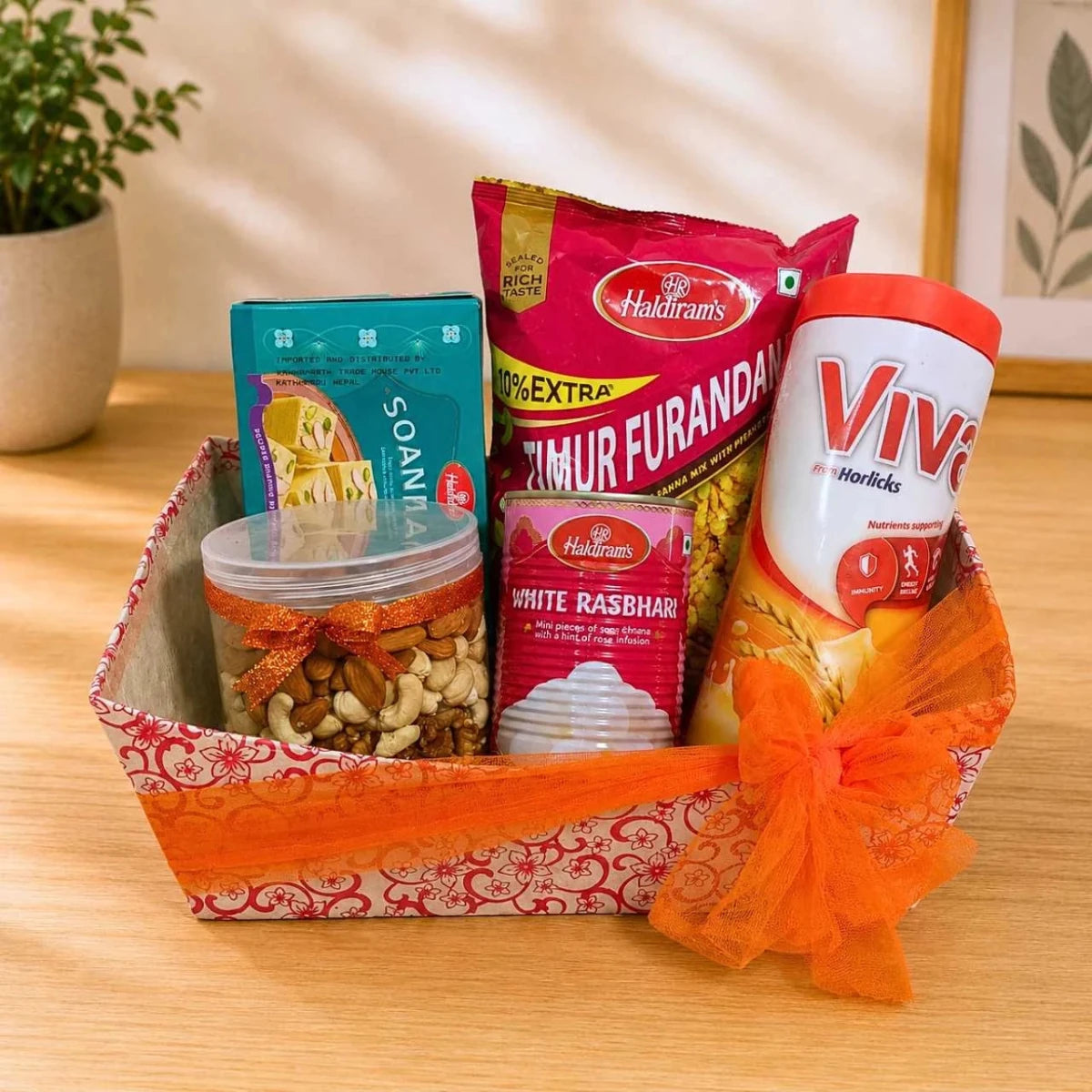 Haldiram's Sweets & Dry Fruits Gift Basket - Flowers to Nepal - FTN