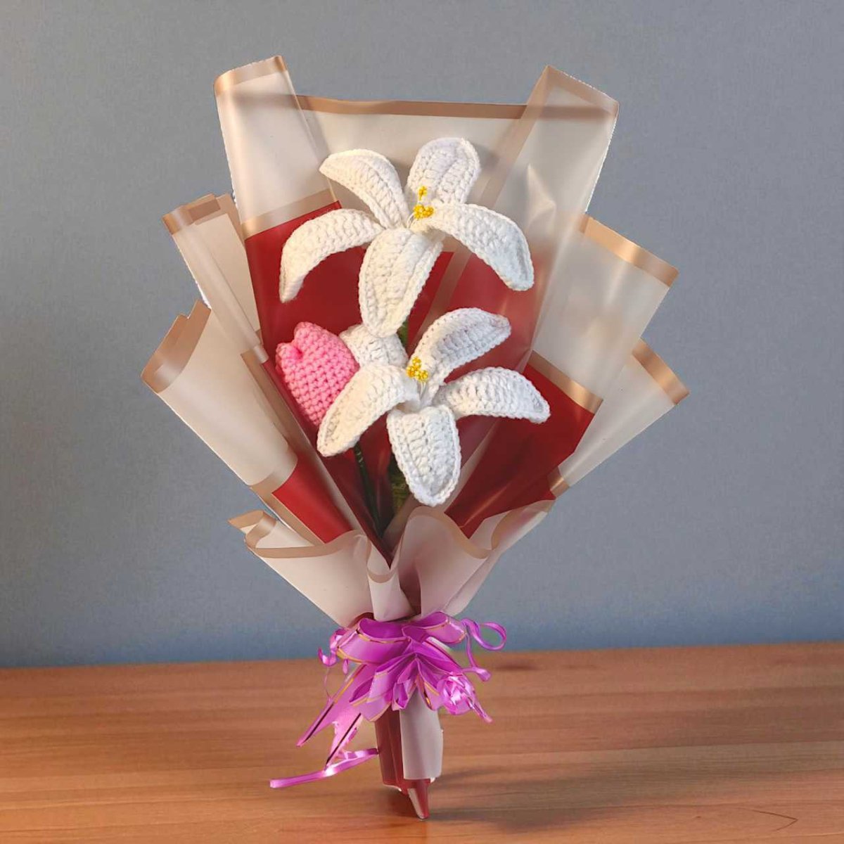 Handmade Elegant Crochet Bouquet - Flowers to Nepal - FTN