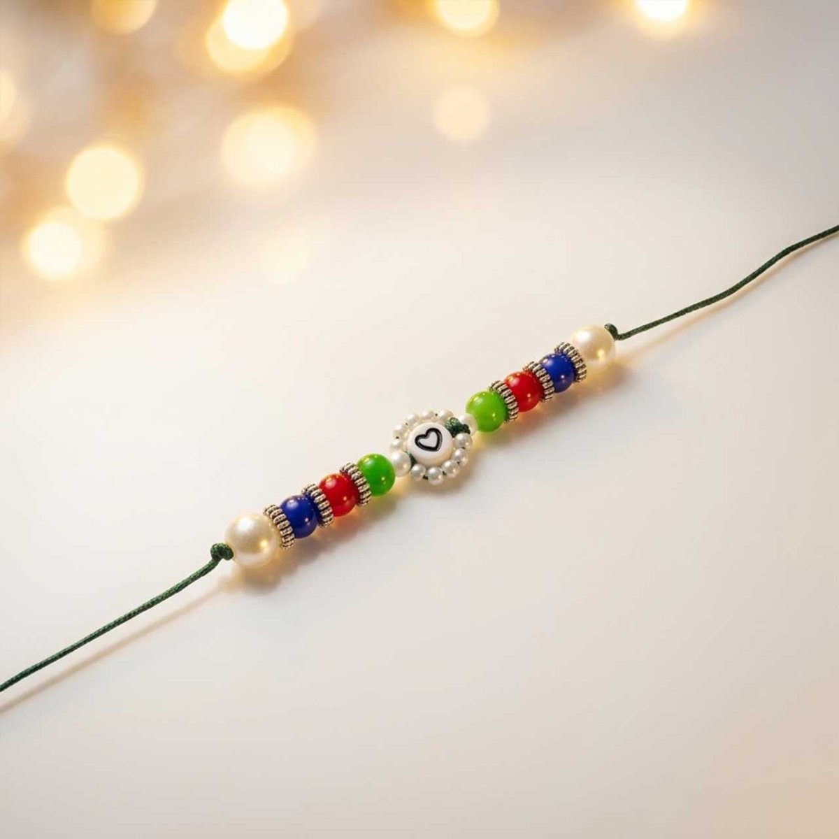 Handmade Raksha Bandhan Heart Rakhi - Flowers to Nepal - FTN
