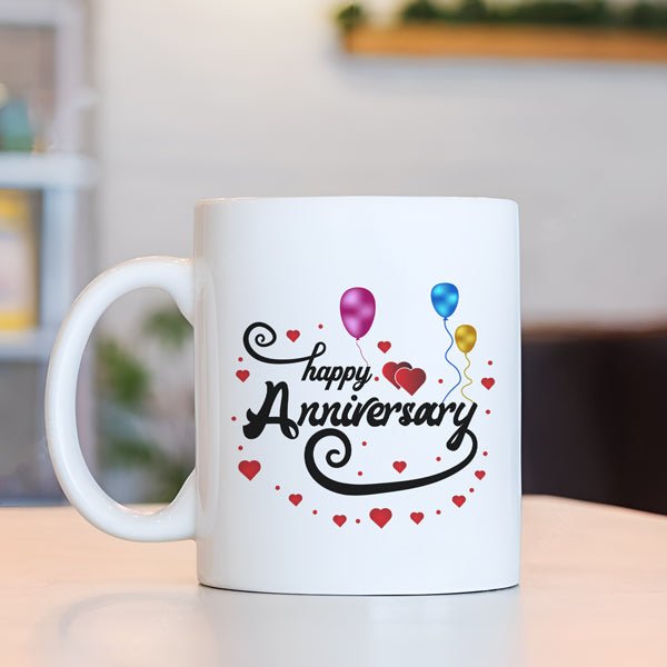 Happy Anniversary Ceramic Mug - Flowers to Nepal - FTN