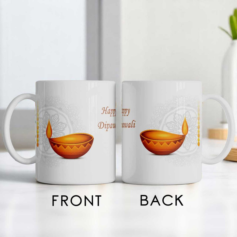 'Happy Dipawali' Ceramic Mug - Flowers to Nepal - FTN