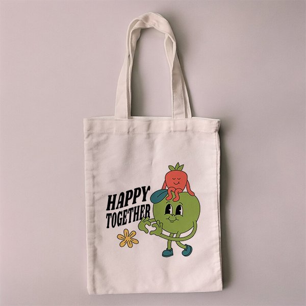 "Happy Together" Small Tote Bag - Flowers to Nepal - FTN