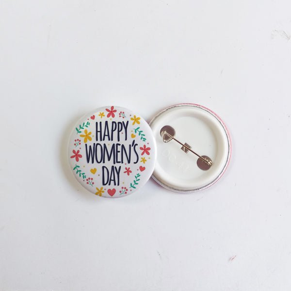 Happy Women's Day Badge - Flowers to Nepal - FTN