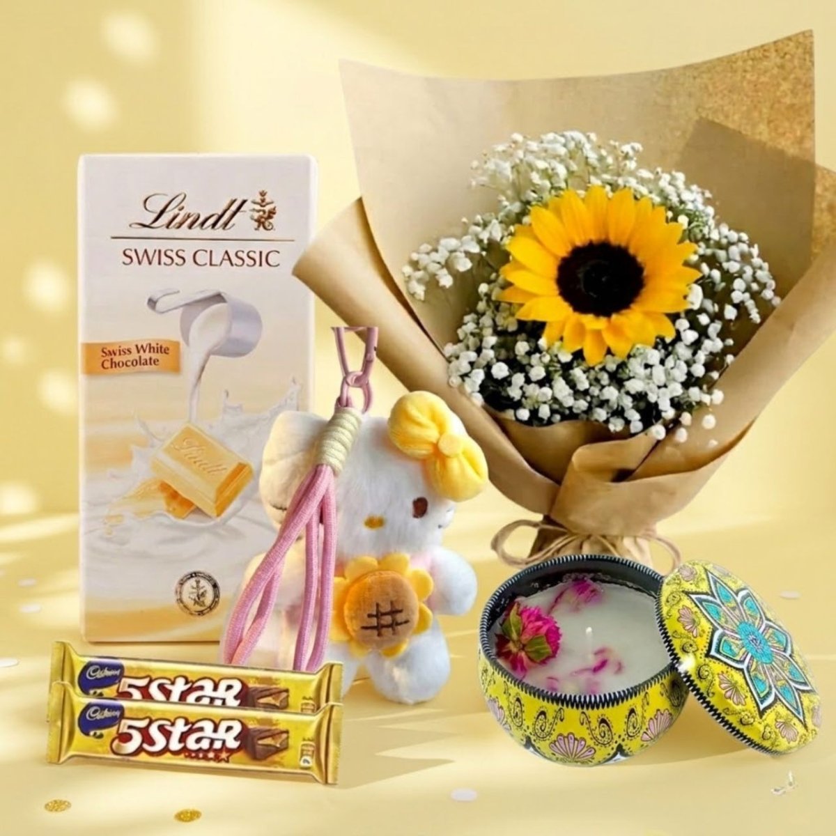 Happy Yellow Surprise Gift Set - Flowers to Nepal - FTN