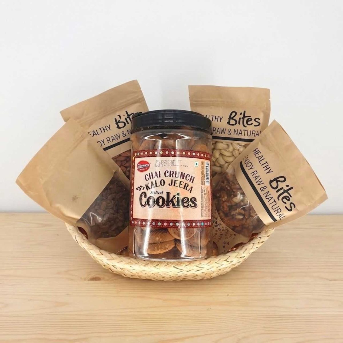 Healthy Dry Fruits & Kala Jeera Cookies Basket - Flowers to Nepal - FTN