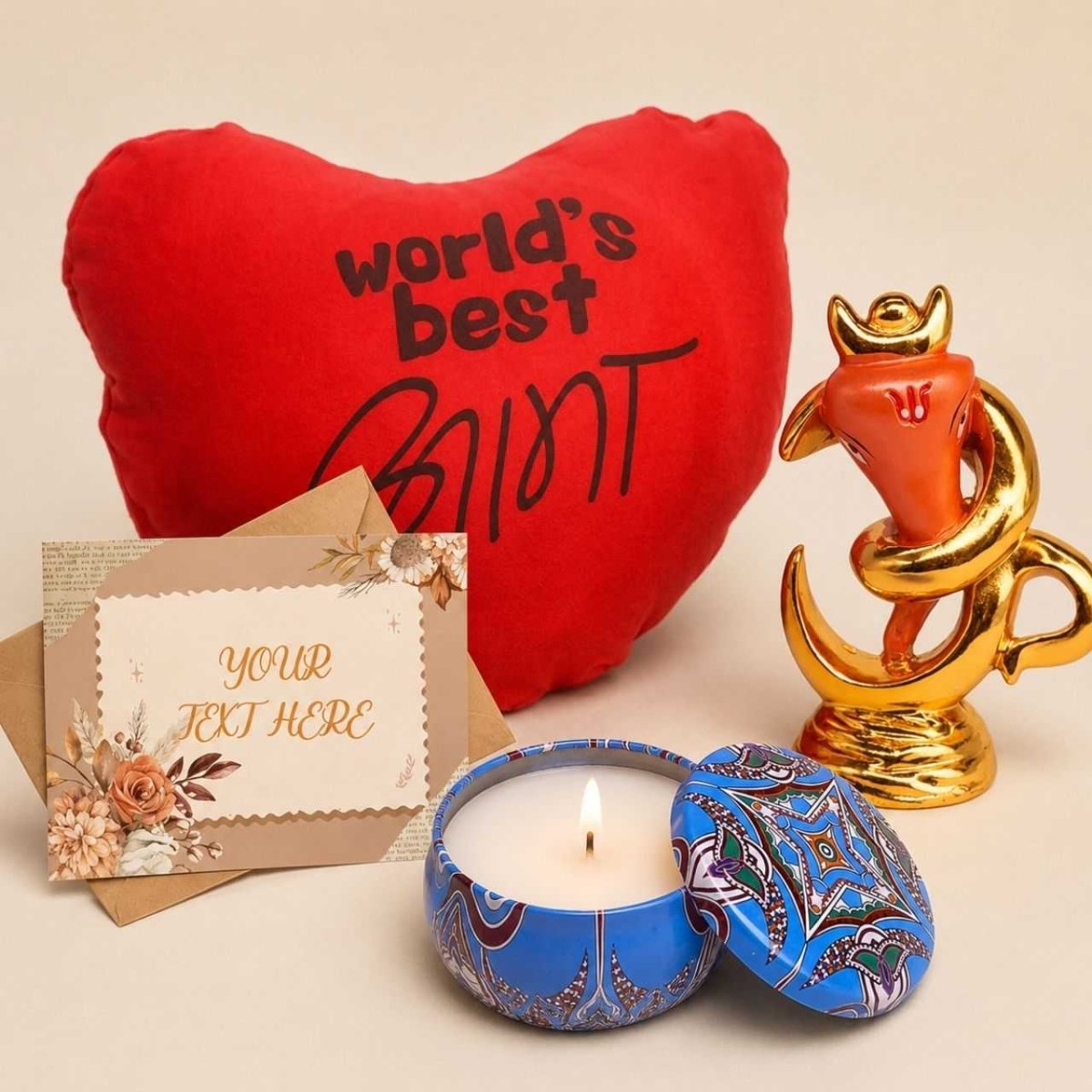 Heartfelt Aama Gift Box with Spiritual Decor - Flowers to Nepal - FTN