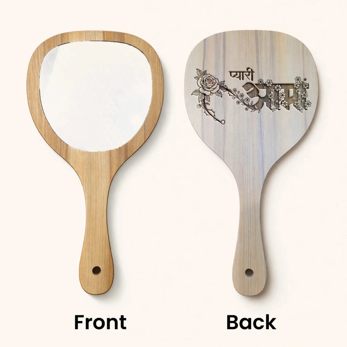 Heartfelt “प्यारी आमा” Engraved Mirror - Flowers to Nepal - FTN