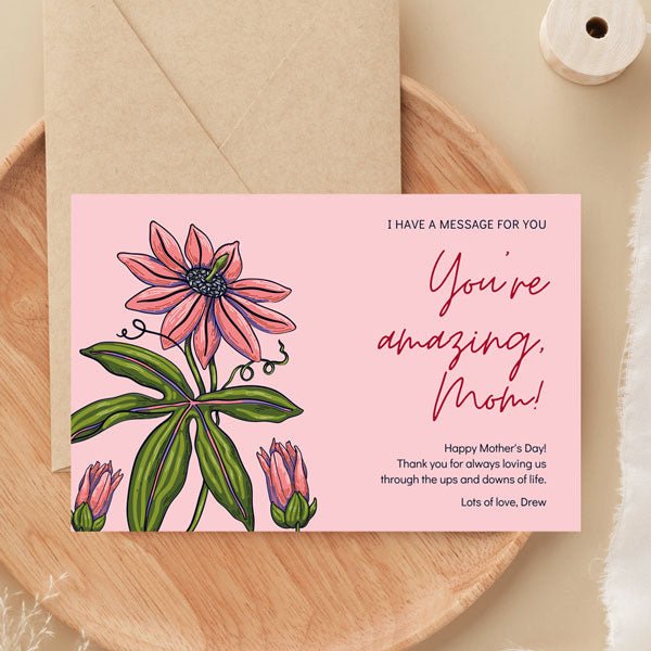 Heartfelt “You’re Amazing Mom” Greeting Card - Flowers to Nepal - FTN