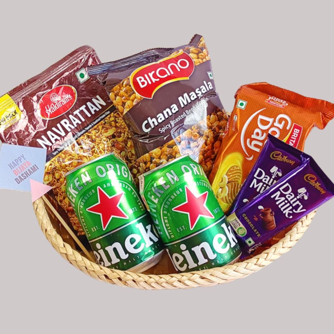 Heineken Can Beers With Savoury Snacks - Flowers to Nepal - FTN