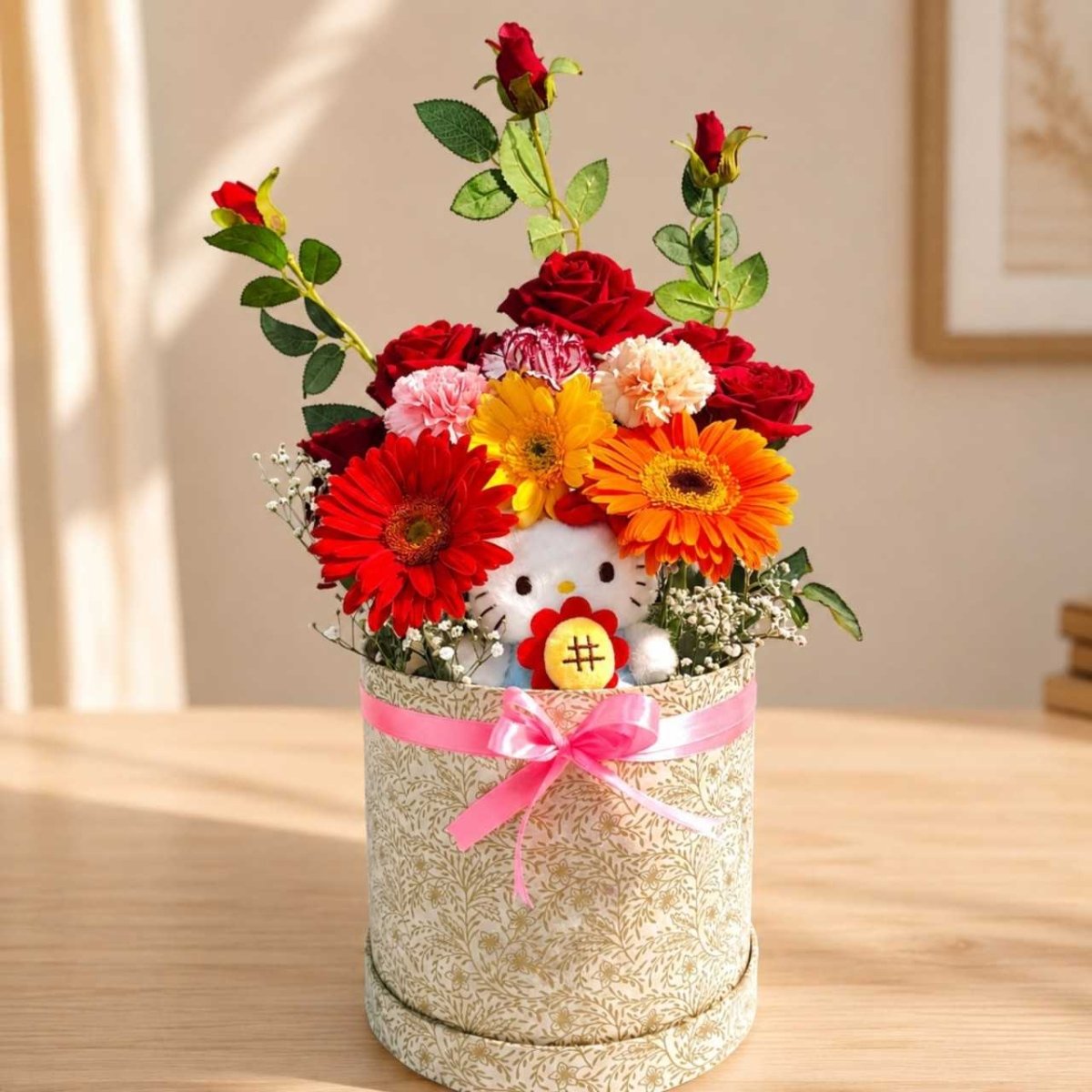 Hello Kitty Floral Surprise Box - Flowers to Nepal - FTN