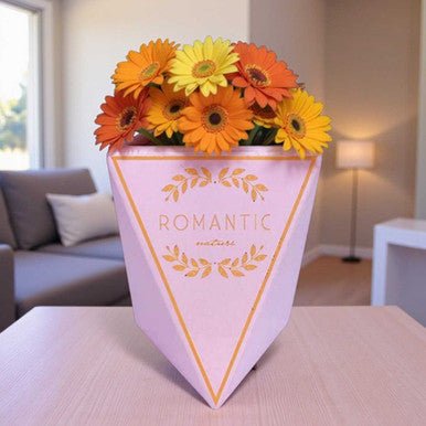 Holiday Charm: Fresh Gerberas in Vase - Flowers to Nepal - FTN