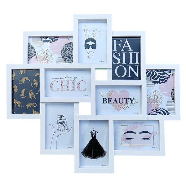 Home Decor: Collage Photo Frame with 10 Slots - Flowers to Nepal - FTN