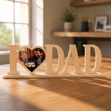 I Love Dad Personalized Crystal Frame - Flowers to Nepal - FTN