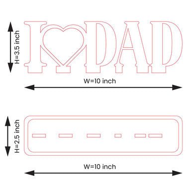 I Love Dad Personalized Crystal Frame - Flowers to Nepal - FTN