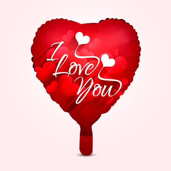 I Love You Themed Red Ballon - Flowers to Nepal - FTN