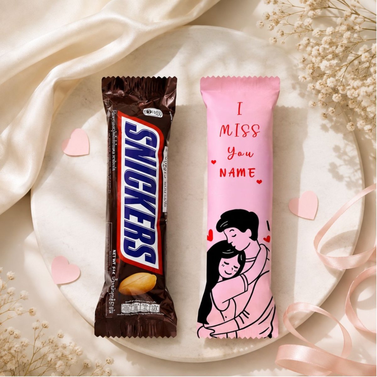 I Miss You Personalized Snickers - Flowers to Nepal - FTN