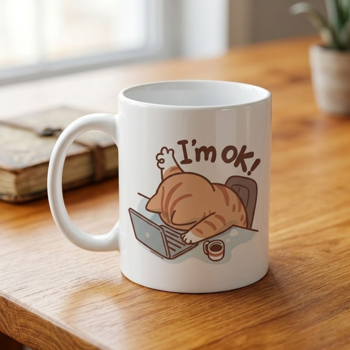 I'm OK! Just Tired Cat Mug - Flowers to Nepal - FTN
