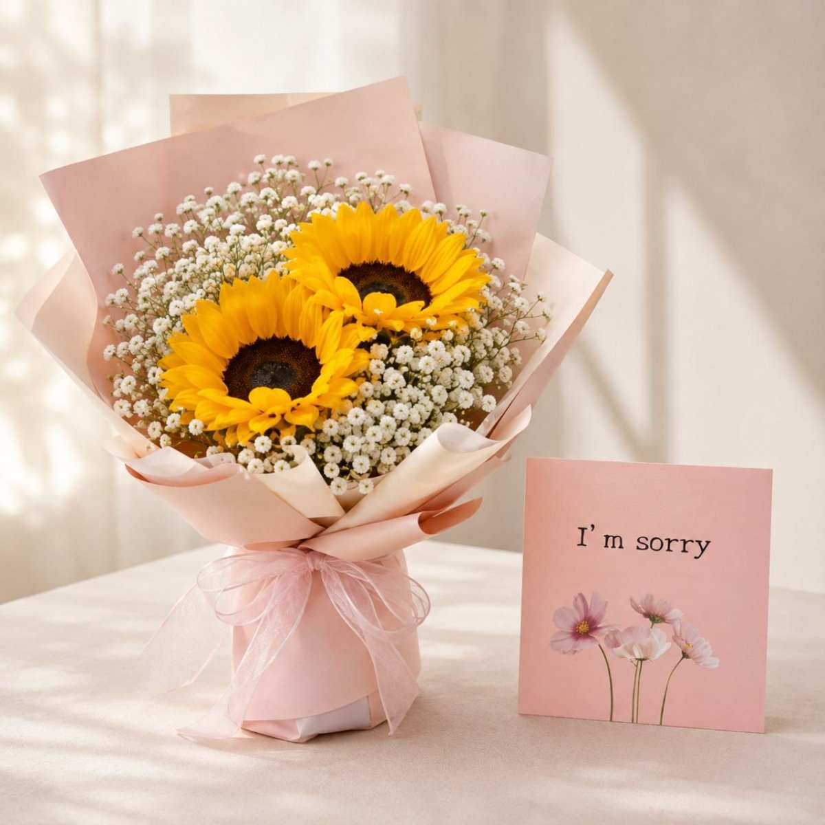 I’m Sorry Sunflower Gift Set - Flowers to Nepal - FTN