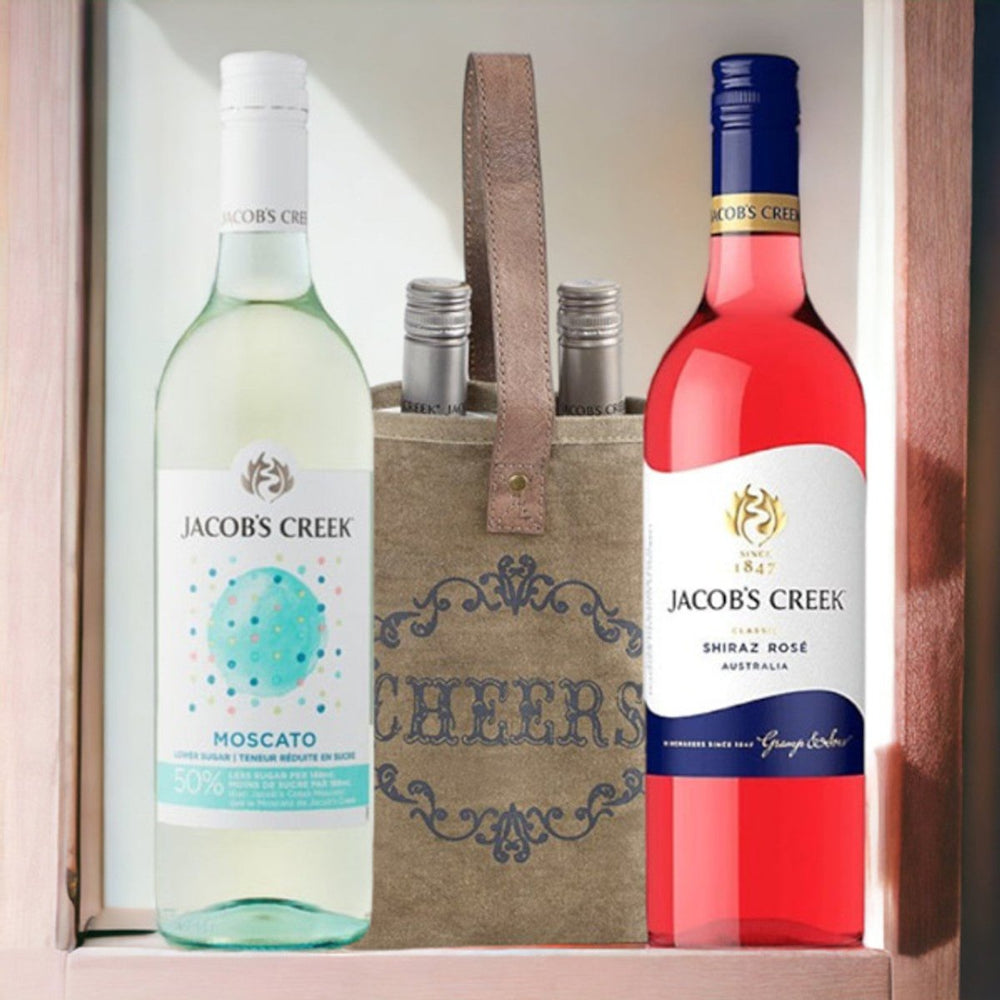 Jacob’s Creek Twin Wine Set with Mona B Wine Bag - Flowers to Nepal - FTN