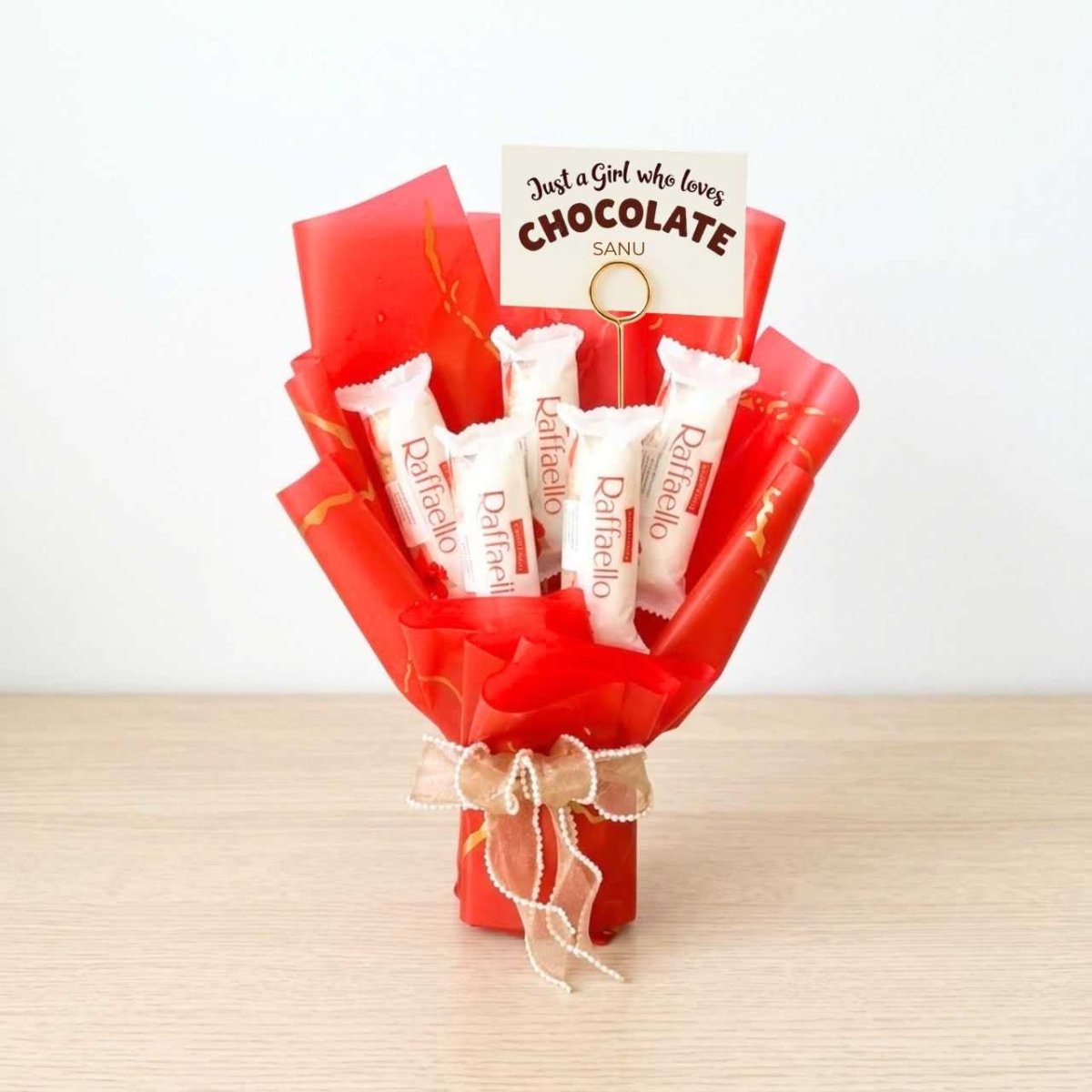 Just a Girl Who Love Chocolate Bouquet - Custom Name - Flowers to Nepal - FTN