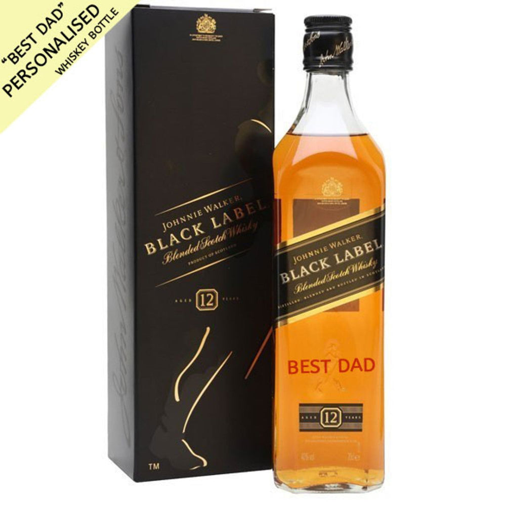 JW Black Label Whisky 1000ml with Best Dad Printed - Flowers to Nepal - FTN