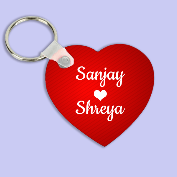 
                  
                    Keyring For Valentine's Day With Couple Name (Double - Side Print) - Flowers to Nepal - FTN
                  
                