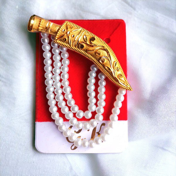 Khukuri Three - Layer Pearl Badge - Flowers to Nepal - FTN