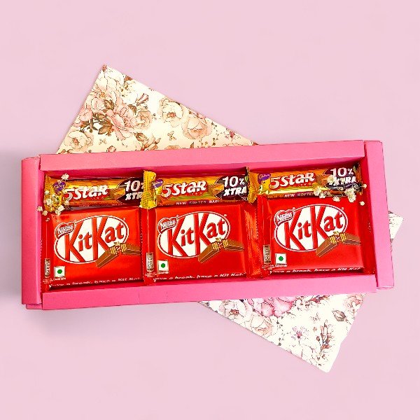 KitKat & 5 Star Chocolate Gift Box - Flowers to Nepal - FTN