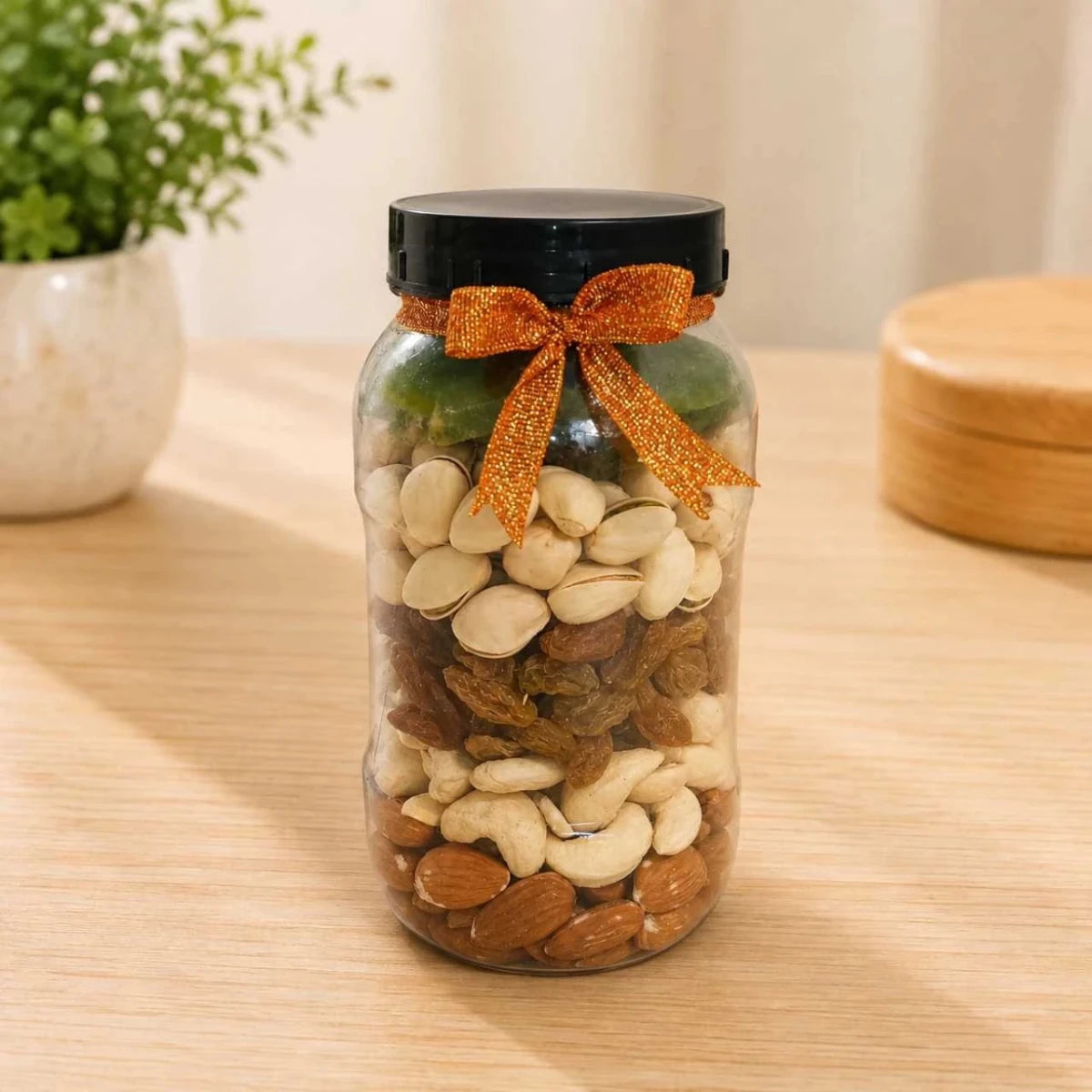 Kiwi & Assorted Dry Fruits Gift Jar - Flowers to Nepal - FTN
