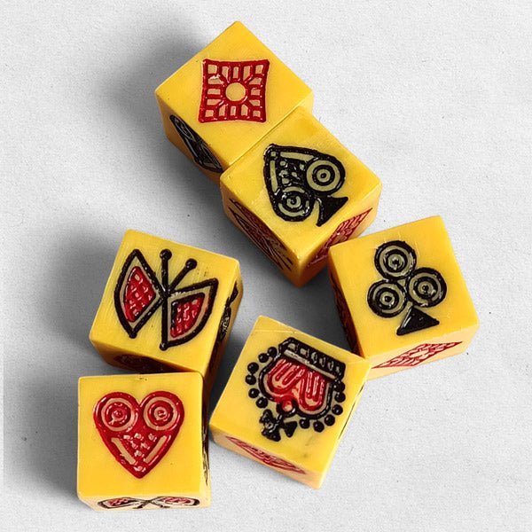 Langur Burja Dice Set - 6 Pieces - Flowers to Nepal - FTN