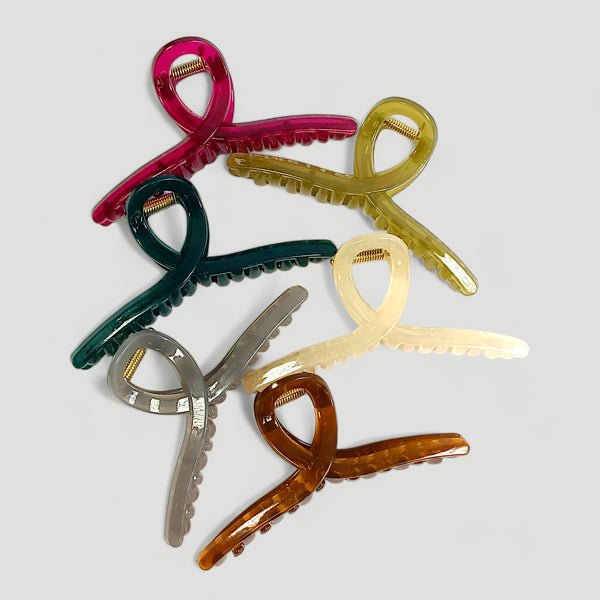 Large Cross Hair Claw Clip (Color May Vary) - Flowers to Nepal - FTN