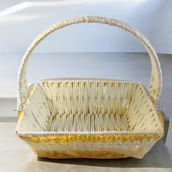 
                  
                    Large Yellow Net Handle Basket - Flowers to Nepal - FTN
                  
                