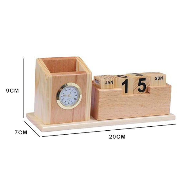 Laser Engraved Custom Wooden Desk Organizer with Your Logo - Flowers to Nepal - FTN