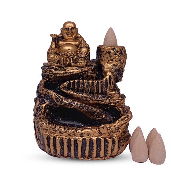 Laughing Buddha Backflow Incense Burner - Flowers to Nepal - FTN