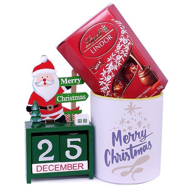 Lindor Chocolate Box With Christmas Mug, Calender Gift - Flowers to Nepal - FTN