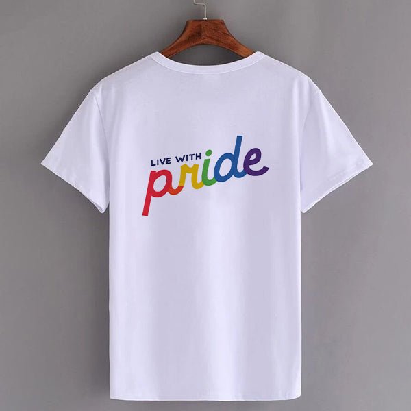 
                  
                    Live With Pride Printed T - Shirt - Flowers to Nepal - FTN
                  
                